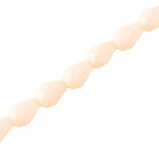 Faceted glass beads drop 3x6mm Light vintage orange opal